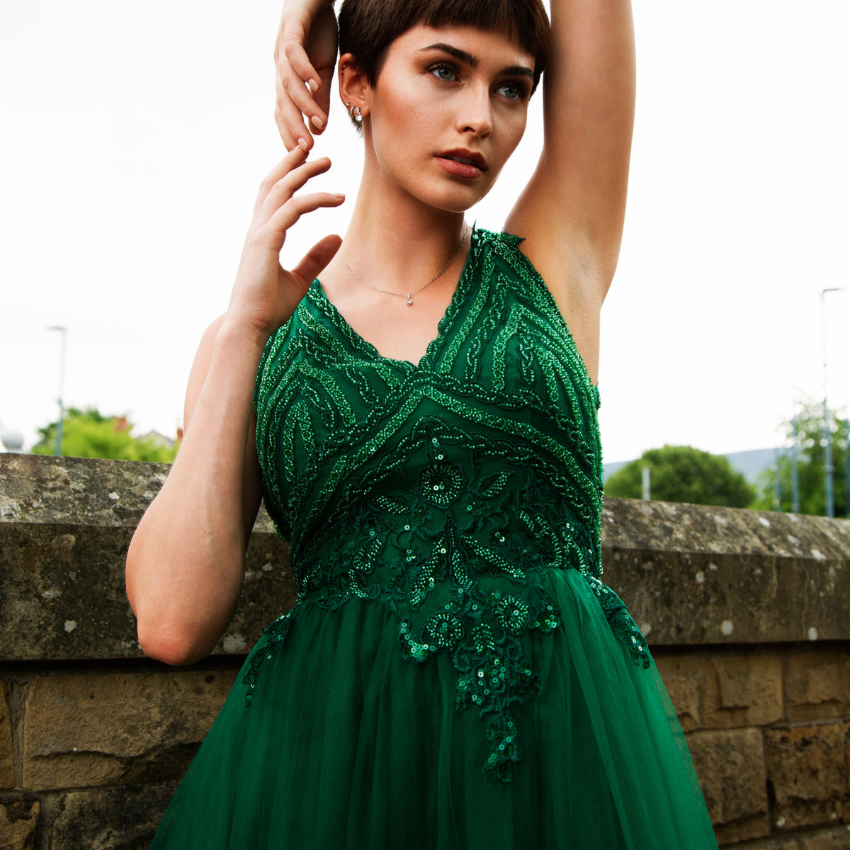 open lace back dress BIANCA