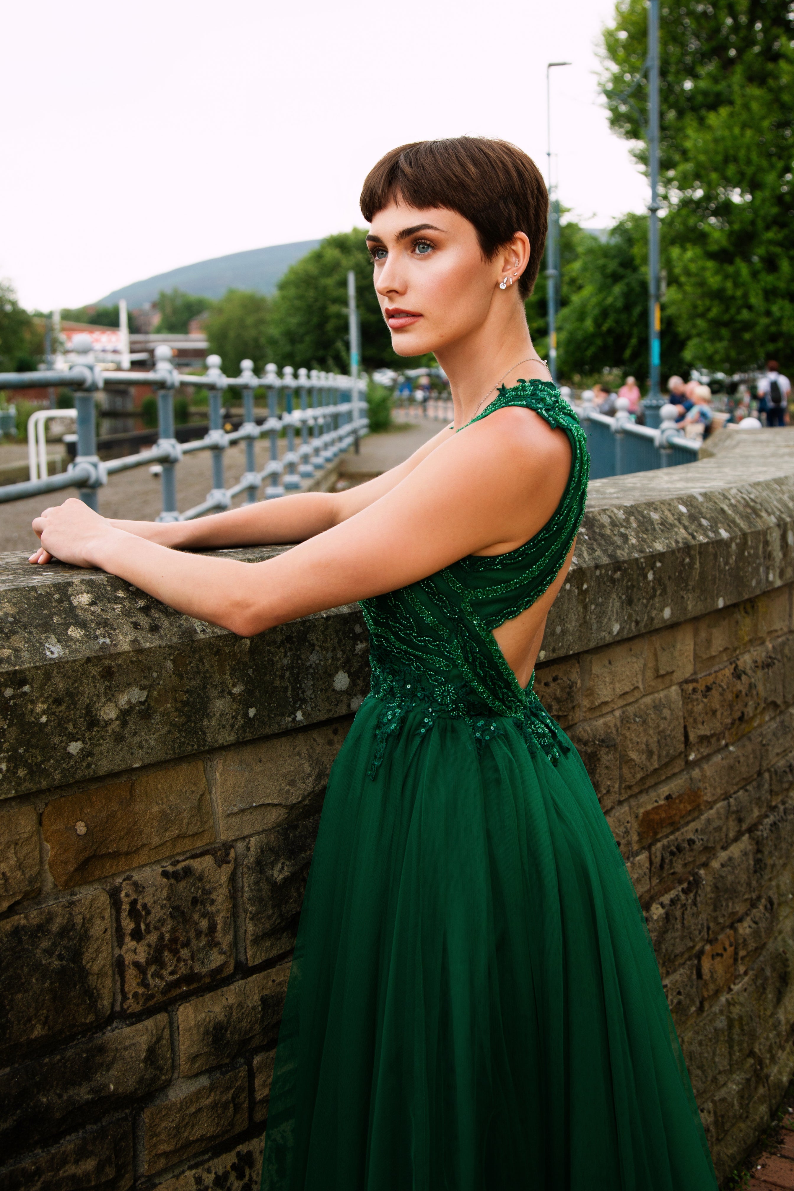 BIANCA | BEADED OPEN BACK PROM GOWN