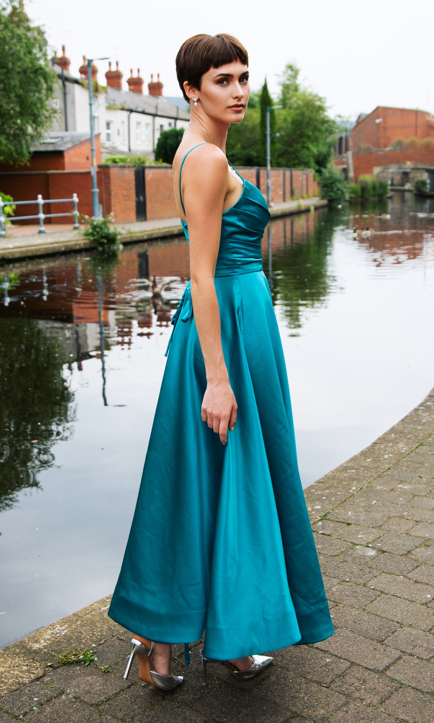 ALEXANDRIA | PLEATED BUST MIDI BALL GOWN DRESS CJE Prom ALEXANDRIA | PLEATED BUST MIDI BALL GOWN DRESS CJE Prom