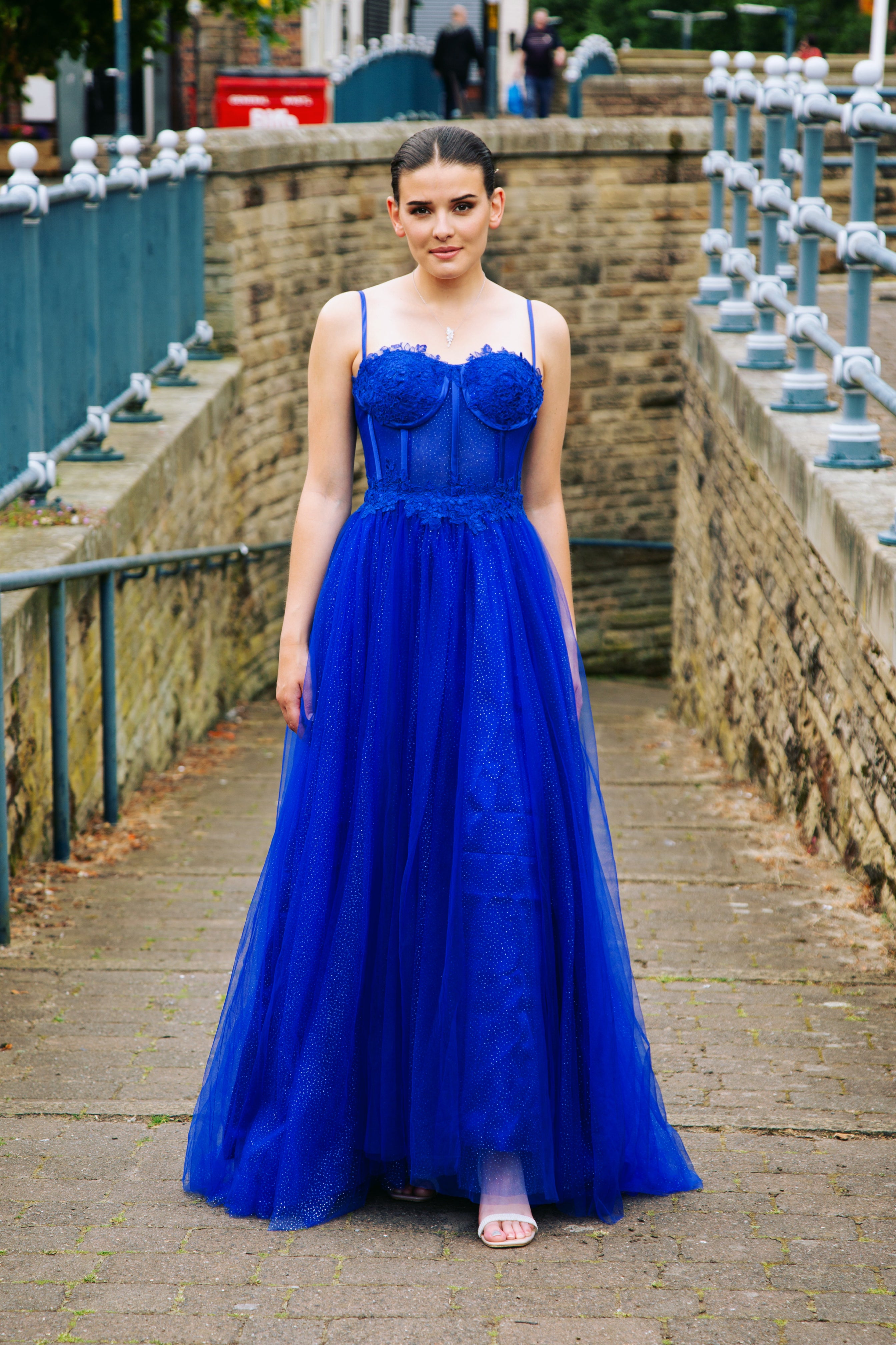 GABRIELLA | LACE EMBELLISHED BALL GOWN PROM DRESS