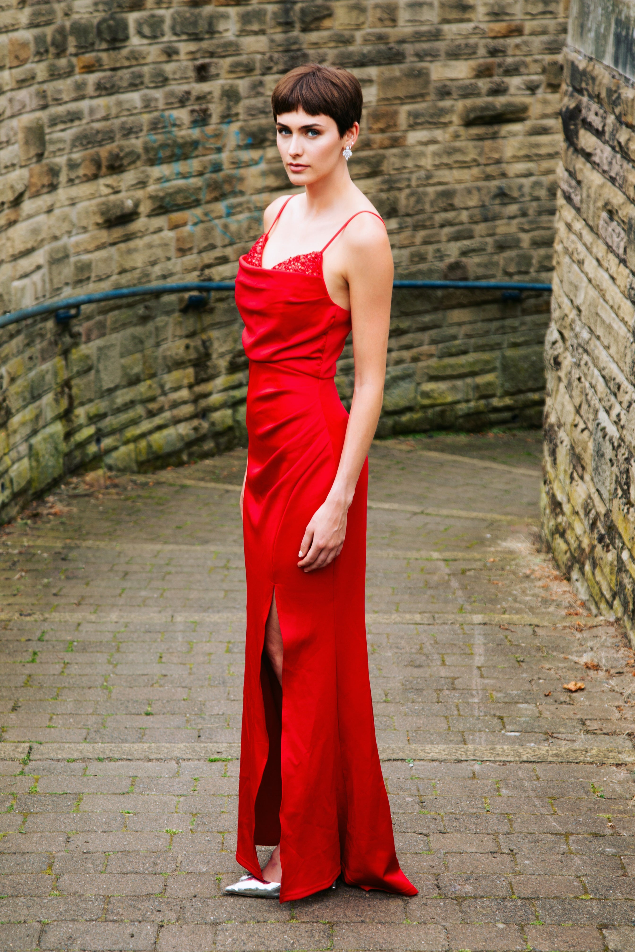 GEMMA | SEQUIN BUST EMBELLISHED FITTED DRESS