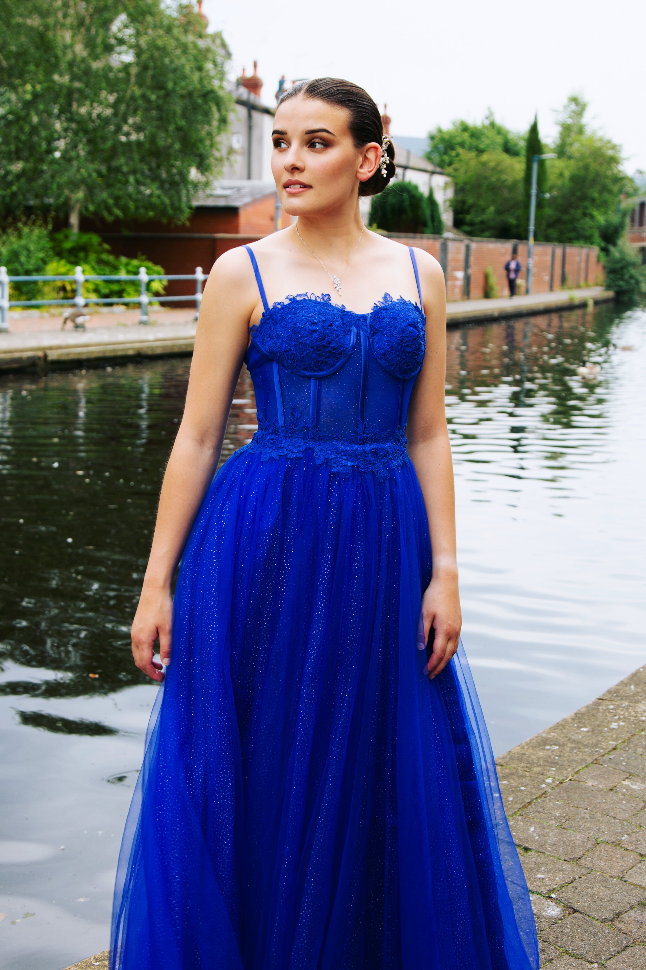 GABRIELLA | LACE EMBELLISHED BALL GOWN PROM DRESS